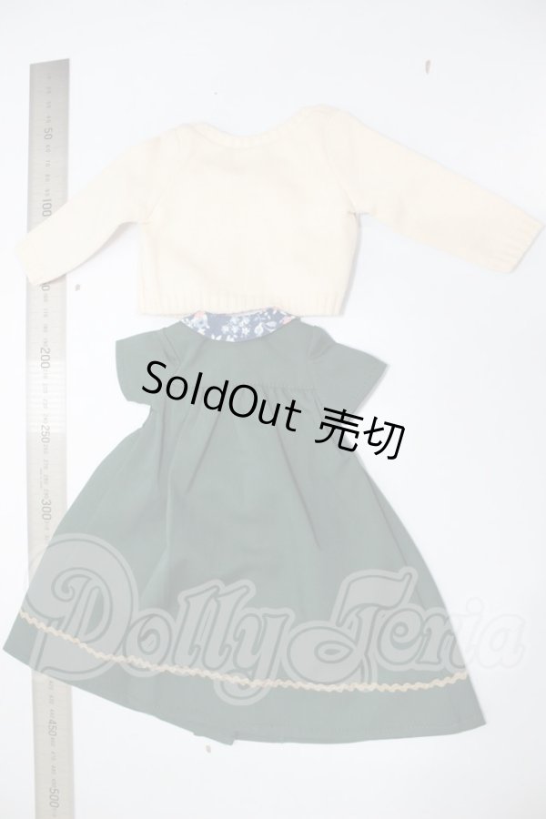 画像2: MSD/OF：よそゆきワンピセット（ダークグリーン）・ミニ A-26-04-29-275-NY-ZA (2)