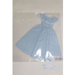 画像: リカちゃん/OF:胸元フリルドレス・サックス/ファッションドール 衣装 A-25-12-10-052-NY-ZA