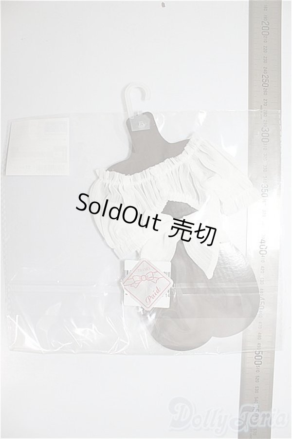 画像2: DD/OF：ショートスリーブクロップドブラウス（白）/0 A-26-01-21-130-NY-ZA (2)