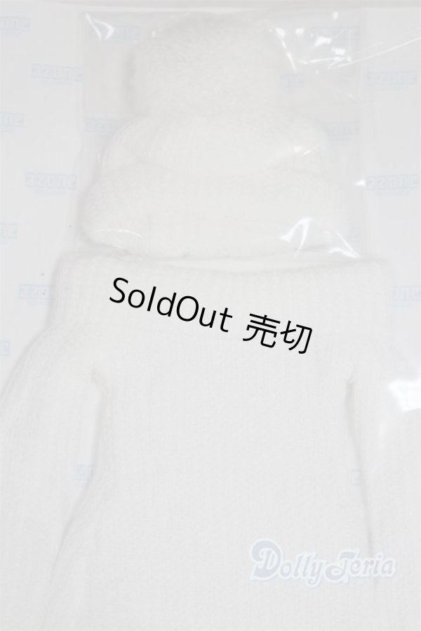 画像2: azone/OF:PNS ボンボンニット帽子＆ほっこりオフショルダーニットワンピースset/0 A-26-02-04-025-NY-ZA (2)