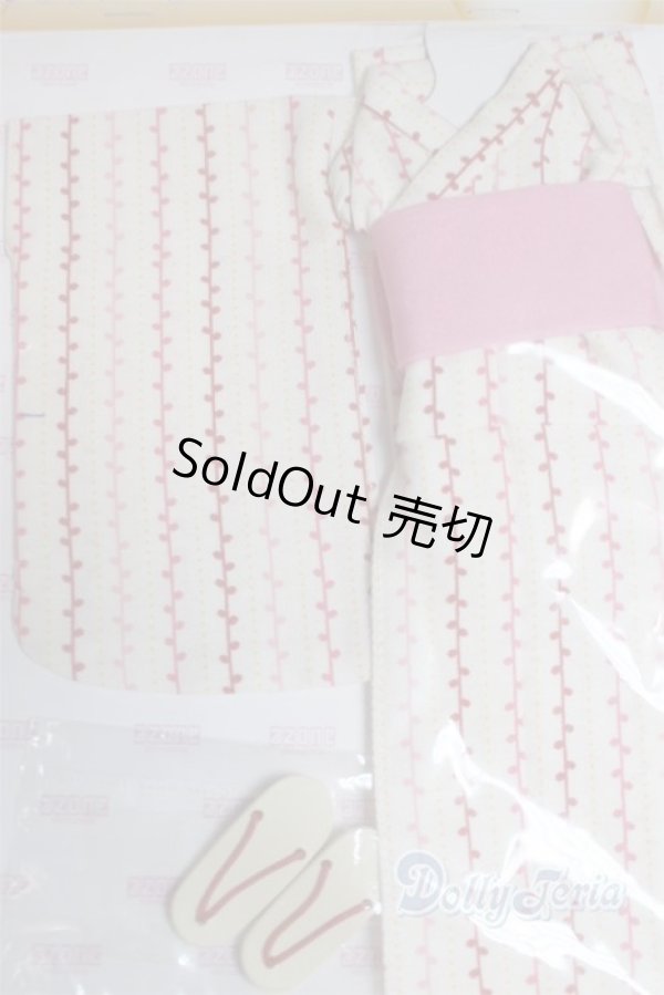 画像2: AZONE/OF:PN浴衣set〜豆の葉柄〜 (ピンク×レッド)/0 A-26-02-04-024-NY-ZA (2)