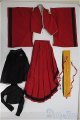 画像: SD/衣装セット 妖の衣 唐紅 (ボークス製)あやかしのころも からくれない/1/3　60ｃｍ　BJD　MJD　衣装　ドール用 A-26-01-28-382-NY-ZA