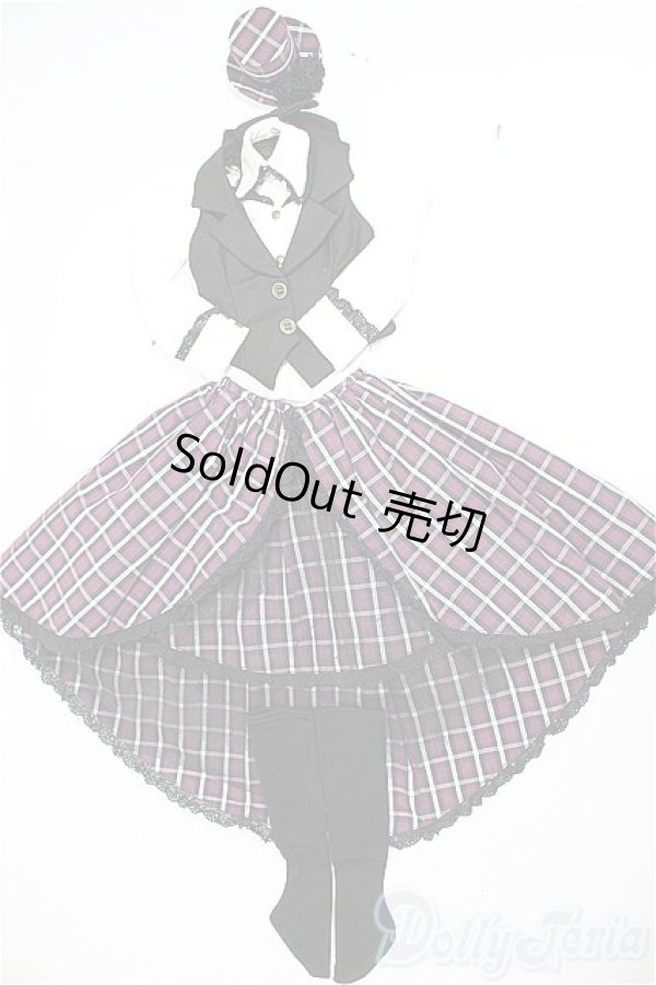 画像1: DD/OF:バックロングスカートセット (紫チェック)  A-26-02-11-382-WT-ZA (1)