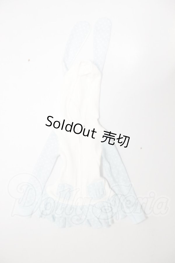 画像1: azone/OF:AZO2バニーパーカーワンピースII ホワイト x ライトブルー A-26-03-04-395-NY-ZA (1)