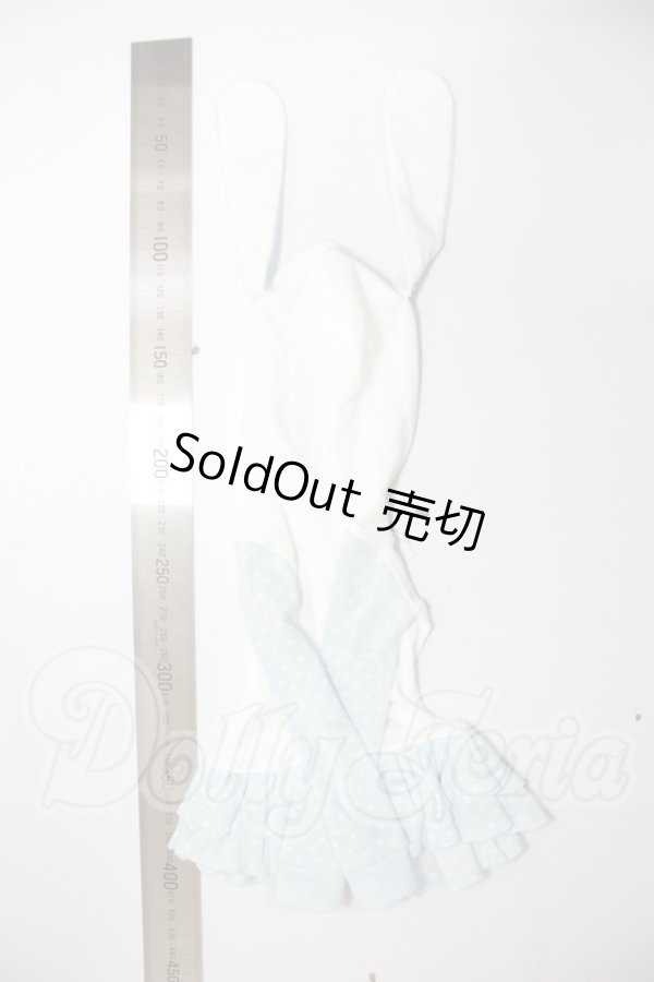 画像2: azone/OF:AZO2バニーパーカーワンピースII ホワイト x ライトブルー A-26-03-04-395-NY-ZA (2)