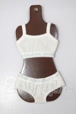 画像1: SDM/OF:スポーツブラ＆ショーツセット（白）・ミニ A-26-03-18-367-NY-ZA (1)