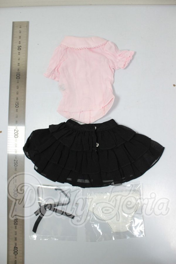 画像2: DD/OF: フリルブラウスセット(黒×ピンク) A-26-03-11-350-NY-ZA (2)