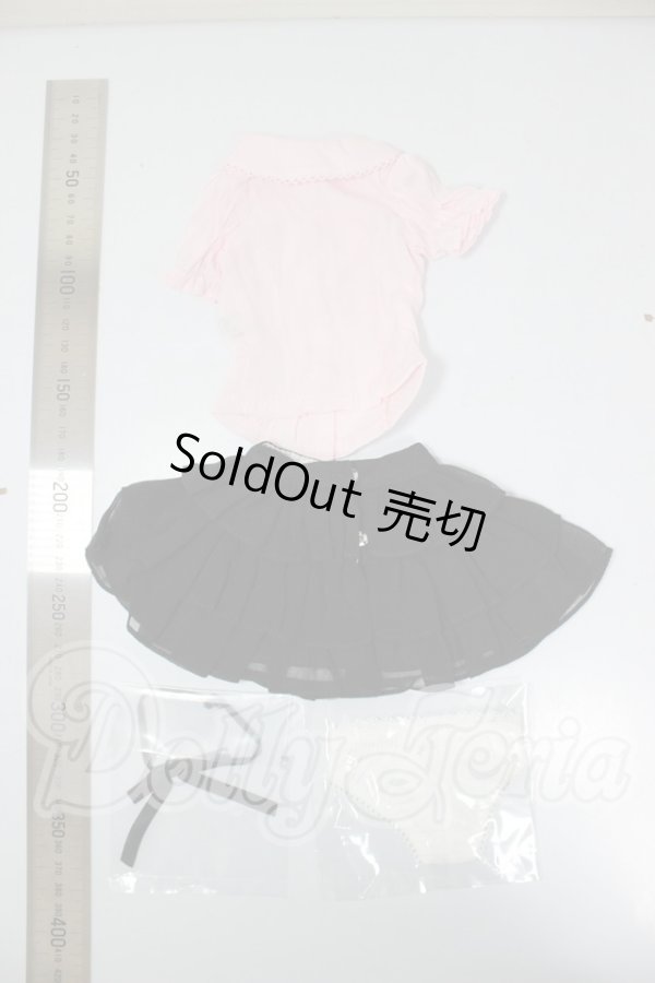 画像2: DD/OF: フリルブラウスセット(黒×ピンク) A-26-03-11-350-NY-ZA (2)