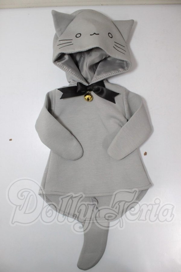 画像1: MDD/OF:グレーねこパーカー・ミニ A-26-03-18-286-NY-ZA (1)