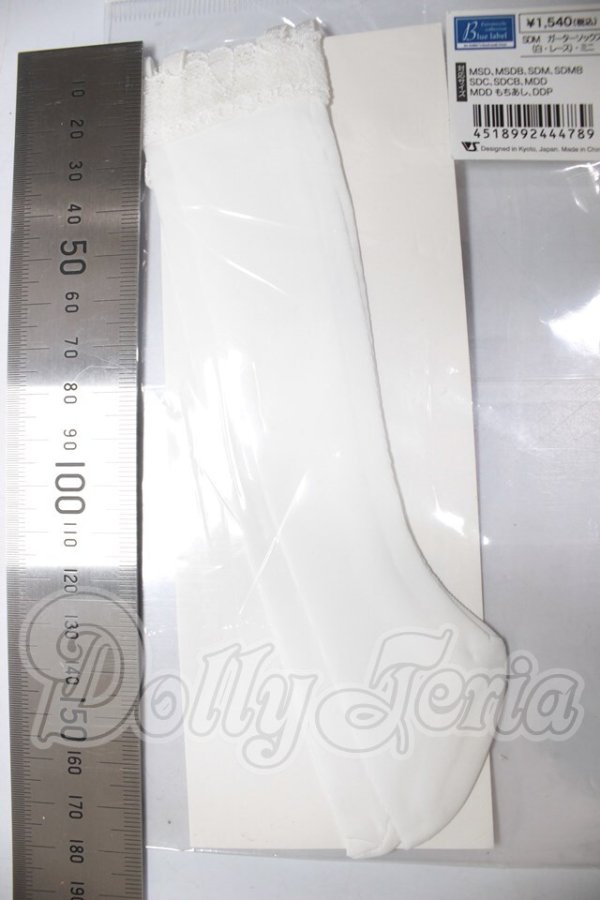 画像2: SDM/OF:ガーターソックス(白・レース)・ミニ A-26-03-25-324-WT-ZA (2)