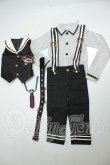 画像1: SDGr男の子/アスタリスク・セーラーサロペットセット A-26-07-06-390-NY-ZA (1)