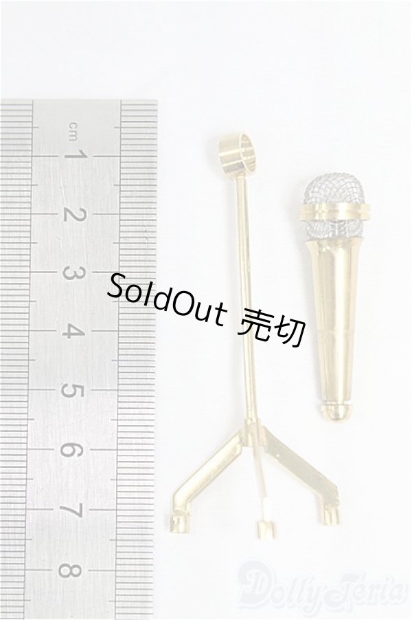 画像2: 1/12ドール/金属製スタンドマイク/ I-25-10-05-230-TO-ZI (2)