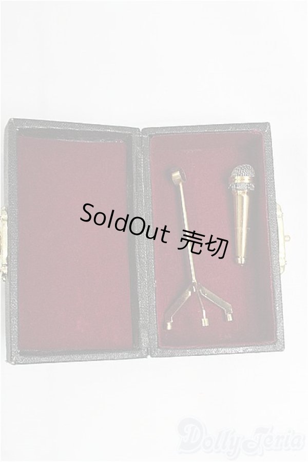 画像3: 1/12ドール/金属製スタンドマイク/ I-25-10-05-230-TO-ZI (3)