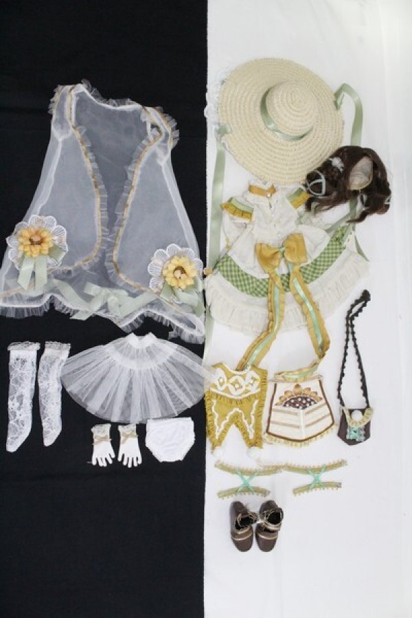 画像1: Gem of doll/OF:Sunflower Sunny Outfit +Shoes+Wig I-23-12-10-090-KN-ZI (1)