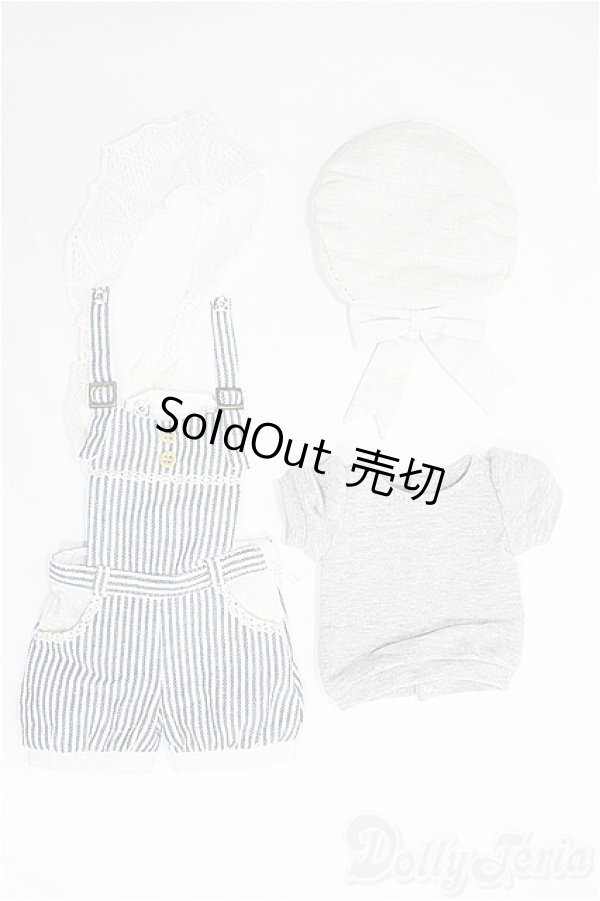 画像1: SDM/OF ストライプサロペットセットミニ/1/4　40ｃｍ　BJD　MJD　衣装　ドール用 I-25-11-23-346-TO-ZI (1)