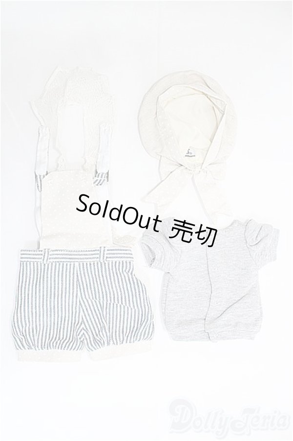 画像2: SDM/OF ストライプサロペットセットミニ/1/4　40ｃｍ　BJD　MJD　衣装　ドール用 I-25-11-23-346-TO-ZI (2)