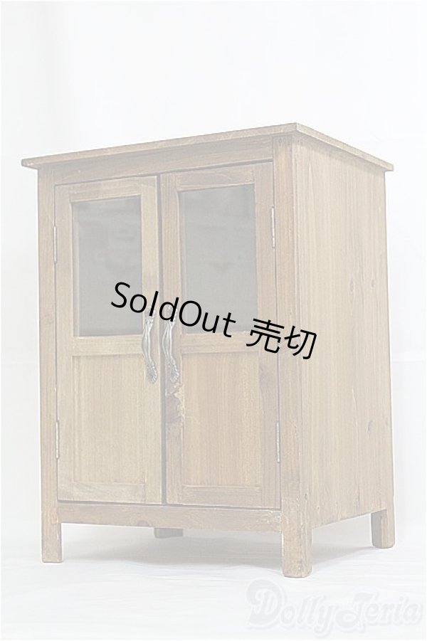 画像1: 1/4?- /ミニチュア家具 木製開き棚 I-25-03-23-1075-YB-ZI (1)