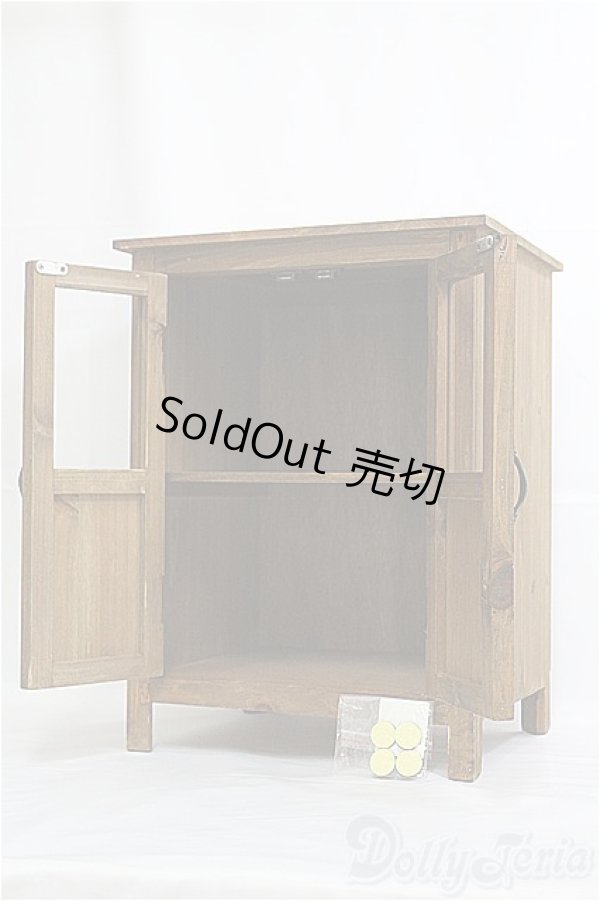 画像2: 1/4?- /ミニチュア家具 木製開き棚 I-25-03-23-1075-YB-ZI (2)