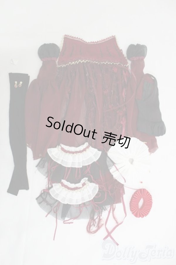 画像1: 1/4サイズドール/OF:衣装セット　Coral Reef Doll製　Queen Dress Set: Red/0 I-25-07-13-1024-KD-ZI (1)