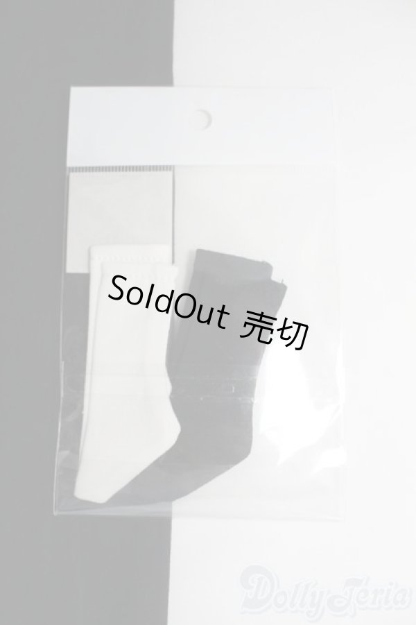 画像2: 幼SD/OF:ハイソックスセット（白＆黒）ちび/1/6　30ｃｍ　BJD　MJD　衣装　ドール用 I-25-07-20-181-KD-ZI (2)