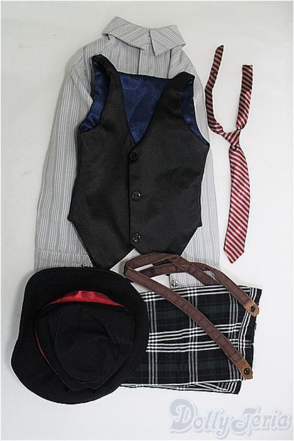 画像1: SD17B/OF:クールチェックパンツセット　VOLKS/1/3　70ｃｍ　BJD　MJD　衣装　ドール用 I-25-08-03-063-KD-ZI (1)