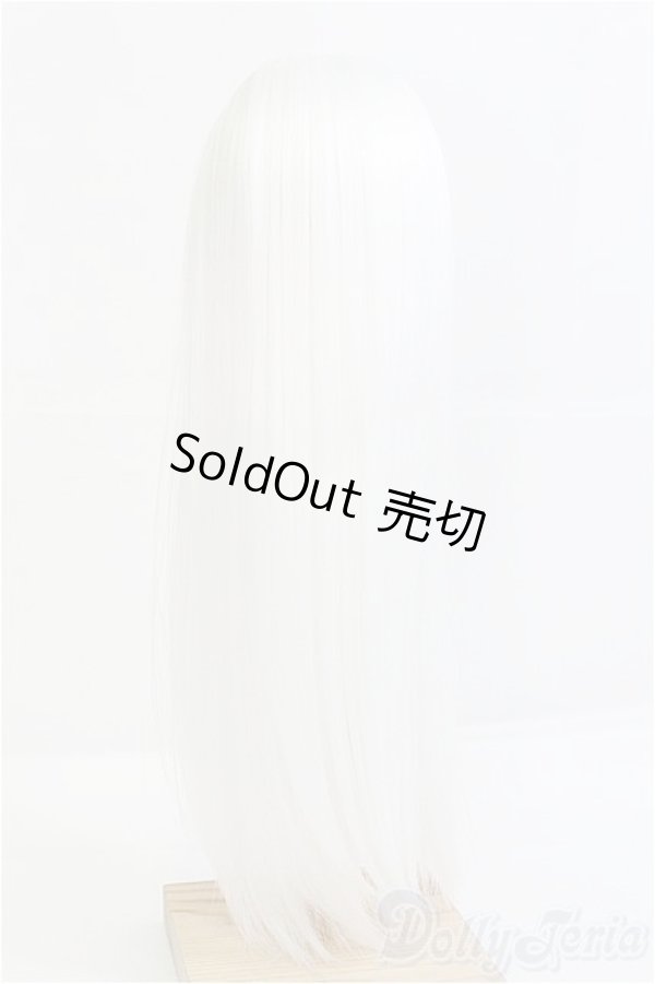 画像2: 8-9inch/ウィッグ　姫ストレート　DDW-01D　みるくホワイト/インチ　BJD　MJD　ドール用 I-25-08-31-127-KD-ZI (2)