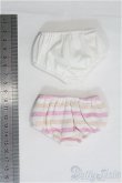 画像2: SDM＆MSD/OF:やわらかコットンショーツセット（白＆桃色ボーダー）・ミニ/1/4　40ｃｍ　BJD　MJD　衣装　ドール用 I-25-08-31-187-KD-ZI (2)