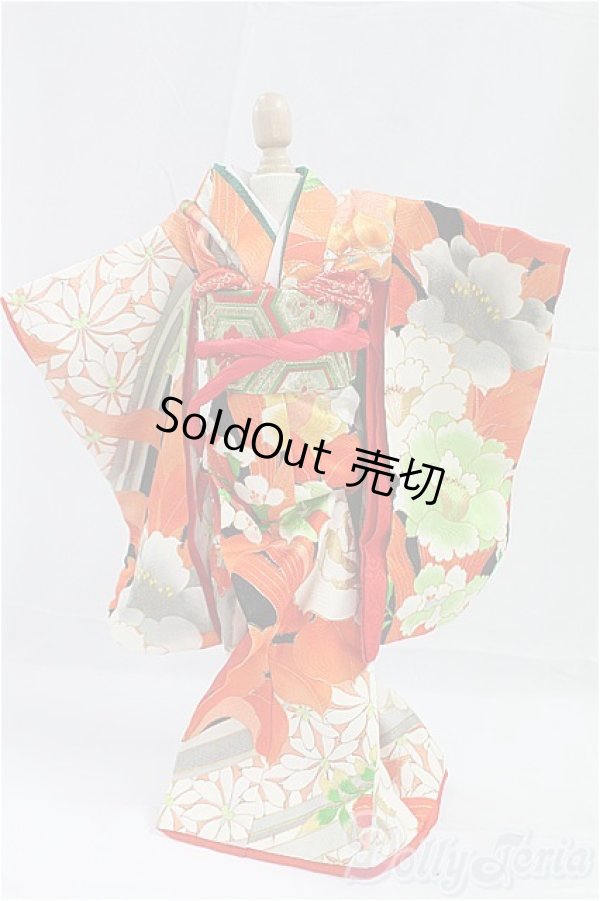 画像1: SDM＆MSD/OF:着物セット　ほっぺこ堂製/1/4　40ｃｍ　BJD　MJD　衣装　ドール用 I-25-09-21-066-KD-ZI (1)