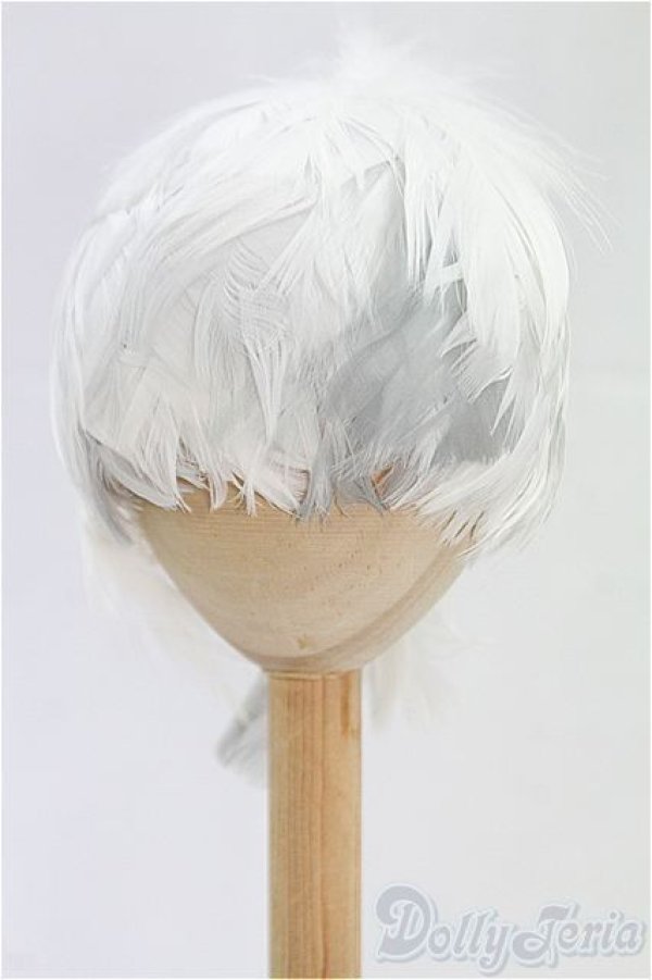 画像1: 8-9inch/カラス屋　羽ウィッグ/インチ　BJD　MJD　ドール用 I-25-09-21-087-KD-ZI (1)