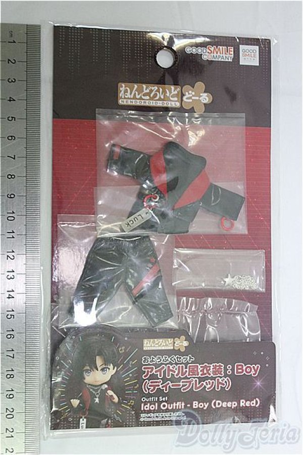 画像2: ねんどろいどどーる おようふくセット　アイドル風衣装　ディープレッド/1/12サイズ　ドール用 I-25-10-12-121-KD-ZI (2)