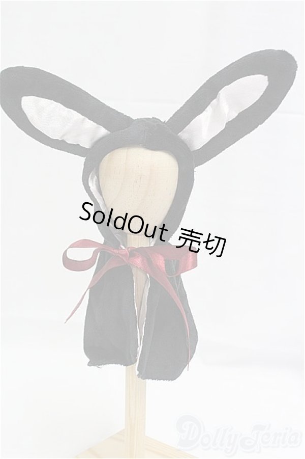 画像1: 幼SD/OF:アウター　うさ耳ケープ/1/6　30ｃｍ　BJD　MJD　衣装　ドール用 I-25-10-19-078-KD-ZI (1)