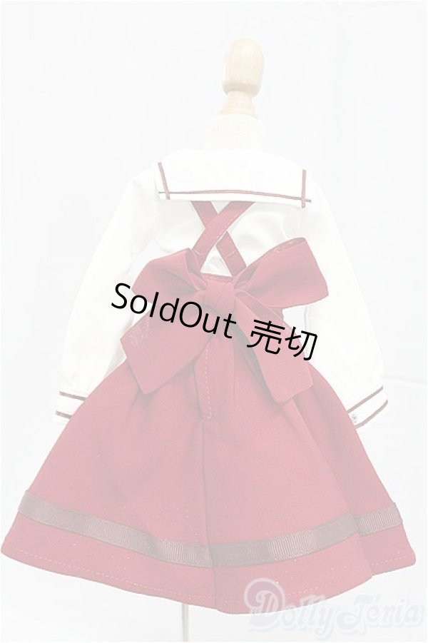 画像3: SDM/OF:ボルドーサスペンダーセット・ミニ/1/4　40ｃｍ　BJD　MJD　衣装　ドール用 I-25-11-16-033-KD-ZI (3)