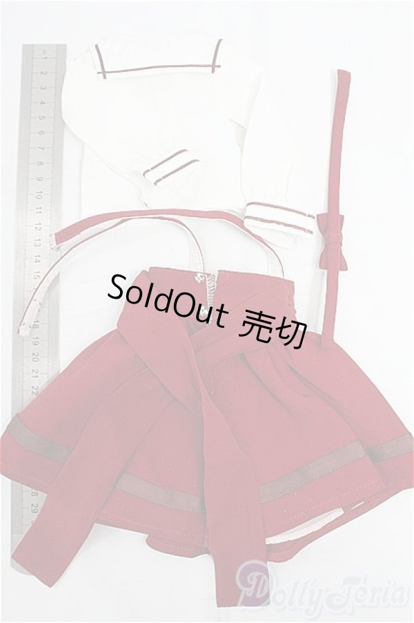 画像6: SDM/OF:ボルドーサスペンダーセット・ミニ/1/4　40ｃｍ　BJD　MJD　衣装　ドール用 I-25-11-16-033-KD-ZI (6)