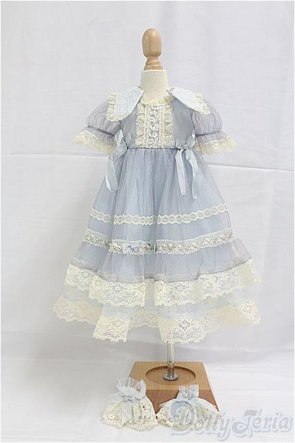 画像1: SDM/OF:レーシーチュールドレス(アジサイ)・ミニ/1/4　40ｃｍ　BJD　MJD　衣装　ドール用 I-25-11-30-229-KD-ZI (1)