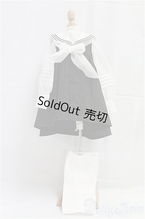 画像1: SDGｒB/OF:鏡のセーラー服セット（ノワール）/1/3　65ｃｍ　BJD　MJD　衣装　ドール用 I-25-11-30-204-KD-ZI (1)