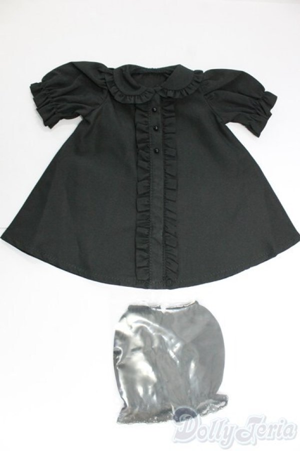 画像1: SDM＆MSD/OF:VOLKS製2wayブラウスワンピ（黒）・ミニ/1/4　40ｃｍ　BJD　MJD　衣装　ドール用 I-25-12-21-239-KD-ZI (1)