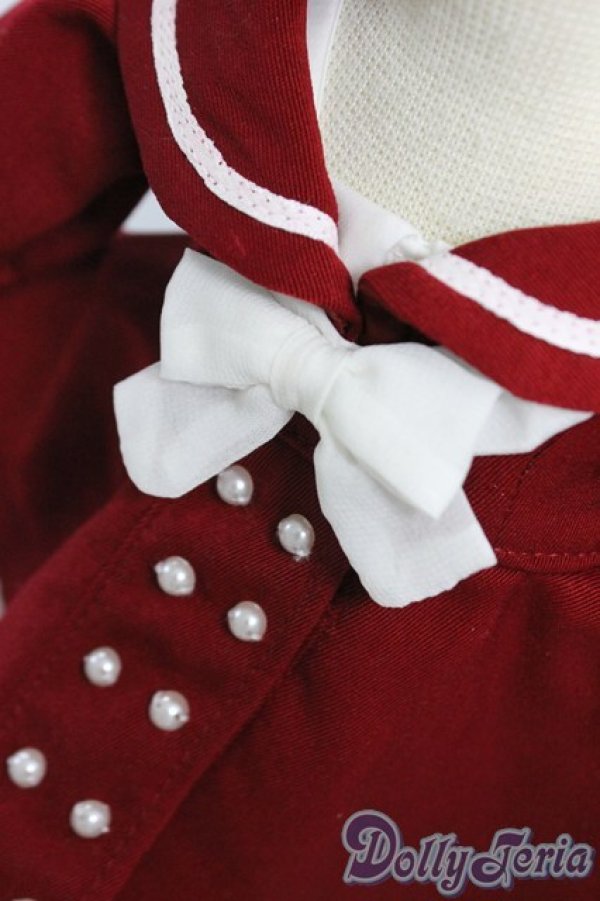 画像4: MSD/OF:セーラースタイルワンピース(エンジ)・ミニ I-26-01-11-006-KD-ZI (4)