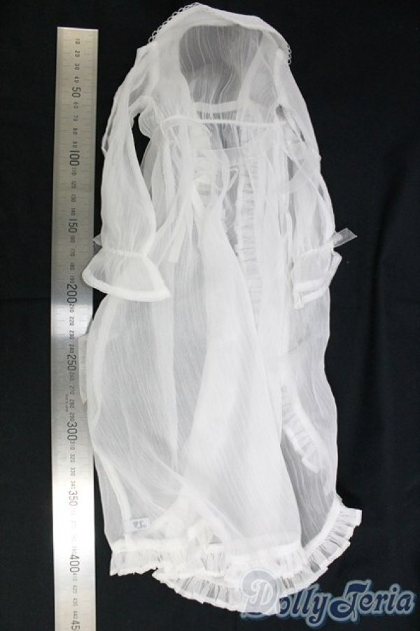 画像2: SD＆DD/OF:ホワイトシフォンガウン/1/3　60ｃｍ　BJD　MJD　衣装　ドール用 I-26-01-11-217-KD-ZI (2)