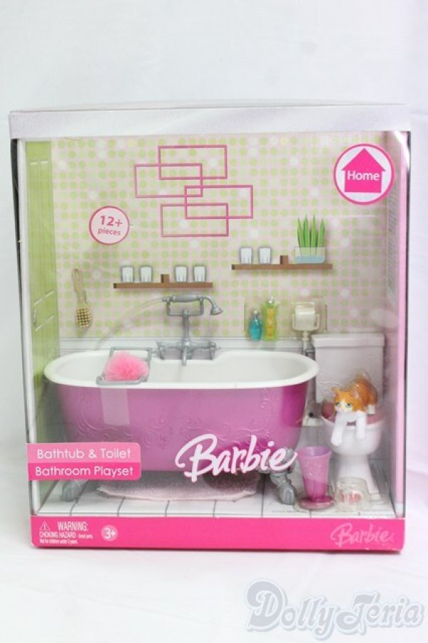画像1: Barbie Bustub＆Toilet　Bathroom　Playset/ファッションドール　衣装 I-26-01-25-149-KD-ZI (1)