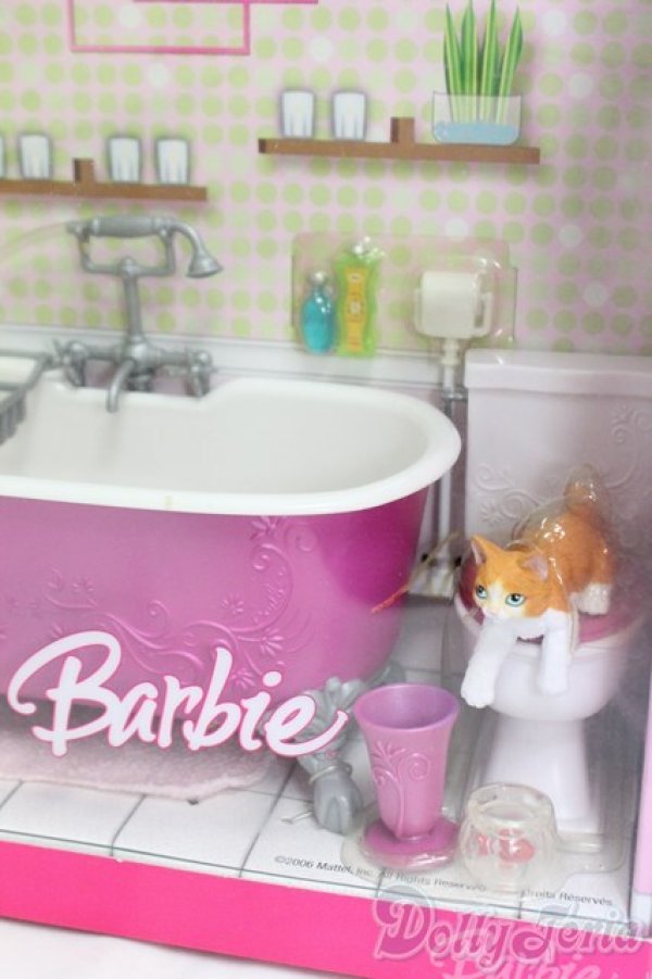 画像3: Barbie Bustub＆Toilet　Bathroom　Playset/ファッションドール　衣装 I-26-01-25-149-KD-ZI (3)
