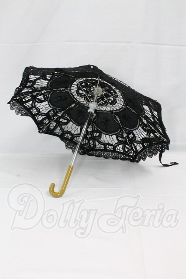 画像1: SD/ドルフィー用エレガントノワールレース日傘 I-26-03-15-330-KD-ZI (1)