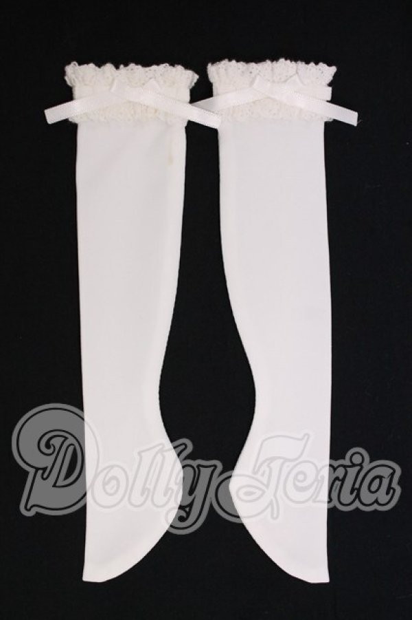 画像1: SDM/レース付きソックス（白）・ミニ I-26-04-26-313-KD-ZI (1)