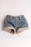 画像1: azone/OF:PNSデニムロールアップショートパンツ (ブルー) I-26-05-21-173-KD-ZI (1)