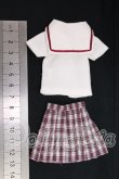 画像2: azoneピュアニーモ/OF:25cmサイズドール　衣装　PNM 白襟チェックセーラー服セット I-26-05-21-183-KD-ZI (2)