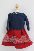 画像2: SDM＆MDD/OF：よそゆきワンピセット（ダークレッド）・ミニ I-26-07-09-318-KD-ZI (2)