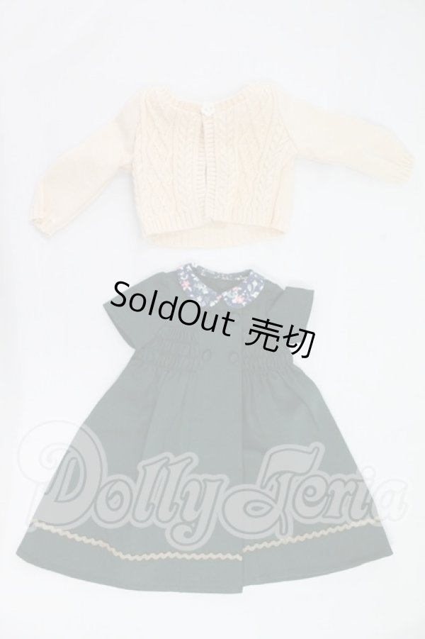 画像3: SDM＆MDD/OF：よそゆきワンピセット（ダークグリーン）・ミニ I-26-07-09-317-KD-ZI (3)