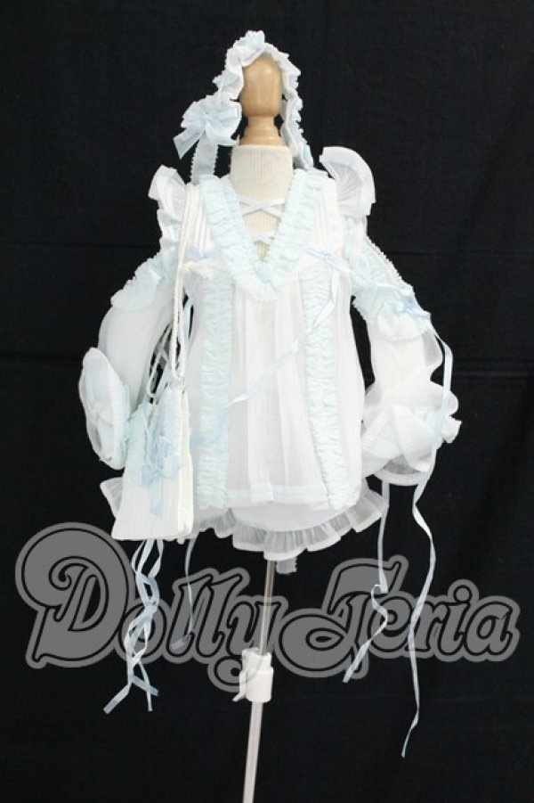 画像1: MDD/OF:CloudDoll製 天使のロリータフリルドレス I-26-08-27-226-KD-ZI (1)