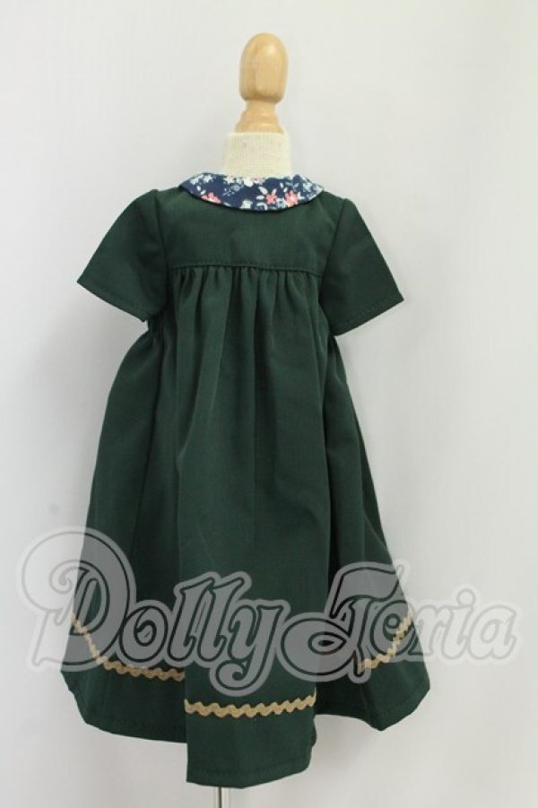 画像2: SDM＆MDD/OF：よそゆきワンピセット（ダークグリーン）・ミニ I-26-09-03-149-KD-ZI (2)
