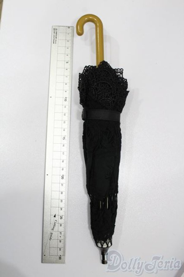 画像2: SD/ドルフィー用エレガントノワールレース日傘 S-25-04-13-255-TN-ZS (2)