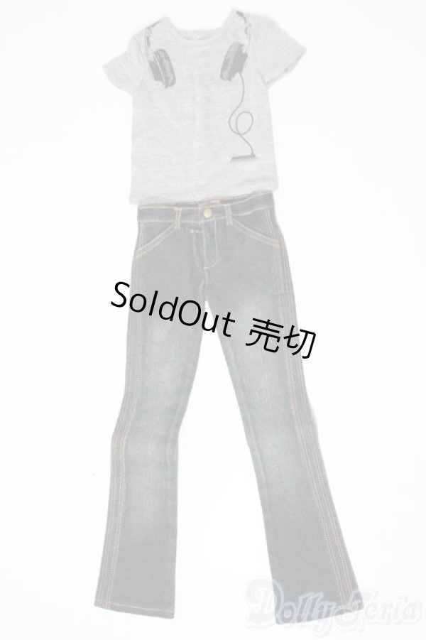 画像1: SD13B&GrB/OF：ヘッドホンTシャツ＆ジーンズ U-25-02-25-031-TN-ZU (1)